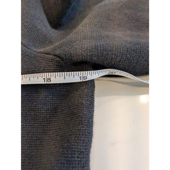 Appleseed’s Black Contrast Trim Cardigan L Button Front Cotton Nylon Sweater - Picture 7 of 8